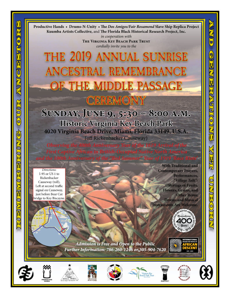 2019 Annual Sunrise Ancestral Remembrance of the Middle Passage Ceremony